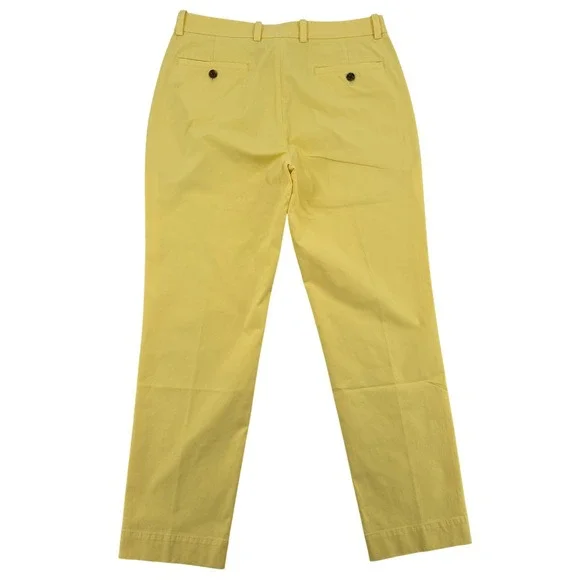 Brooks Brothers Men's Yellow Supima Cotton Slim Fit Chinos Pants Golf W32 L30 - Picture 2 of 8